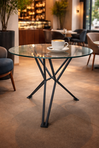 Mesa de Comedor Redonda de Metal de Estilo Nórdico Contemporáneo, Muebles Modernos para el Hogar con Base de Metal, para Sala de Estar, Dormitorio, Hotel, Bar, Fábrica - Product Image 6