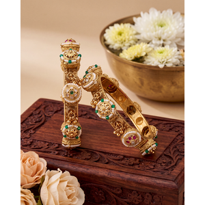 Indian Ethnic Artificial Jewellery-Savita Premium Heritage Openable Bangles - Product Image 1