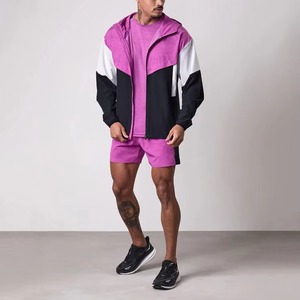 2 Piece Hooded Windbreaker Tracksuit <b>Set</b> Y2K Style Lightweight Summer 100% Nylon <b>Waterproof</b> Streetwear - Product Image 1