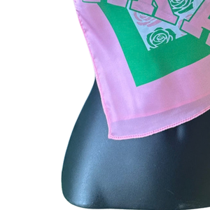 Rose in Harlem White Square <b>Scarf</b> Women Elegant Printed Satin Style Neck <b>Scarf</b> Fashion Hair <b>Wrap</b> Headband Accessory - Product Image 2