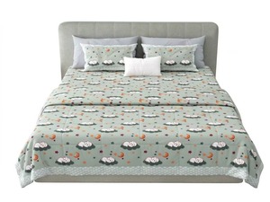Juego de Ropa de Cama de Algodón con Estampado Floral para Cama Doble, con Funda de Edredón y Fundas de Almohada, para Todas las Estaciones - Product Image 2