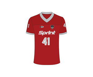 Camiseta de fútbol de manga corta con cuello en V roja con número y nombre personalizados, camiseta deportiva para hombre - Product Image 2