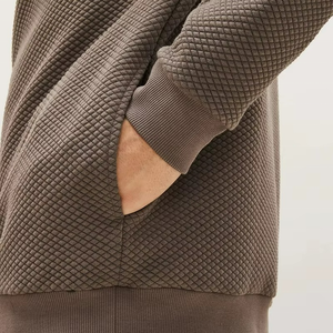 Sweat-shirt à capuche en tissu matelassé de qualité supérieure OEM pour hommes, pull en coton, vente en gros, impression personnalisée, broderie de logo, sweats à capuche - Product Image 3