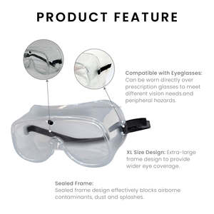 ANSI Z87+ Certified over the glasses splash-proof eye protection goggles for woodworking - Product Image 3