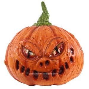 Citrouille maléfique monstre lanterne arbre souris faucheuse citrouilles dans chaudron pilier souris sorcière chauve-souris chat canard hibou tarentule fibre de verre - Product Image 2