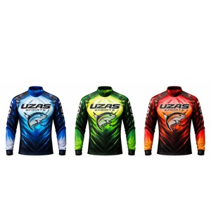 Jersey de Pesca de Manga Larga con Cierre, Diseño Profesional Personalizado con Impresión por Transferencia de Calor, 100% Algodón, UPF 50 - Product Image 1