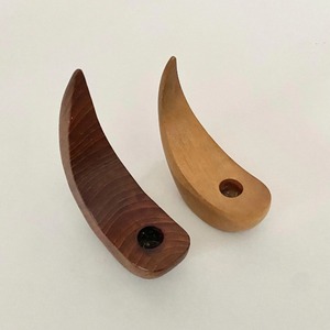 Juego de Portavelas de Madera Hechos a Mano con Acabado Natural, Decoración para el Hogar, Diseño en Forma de Luna - Product Image 3