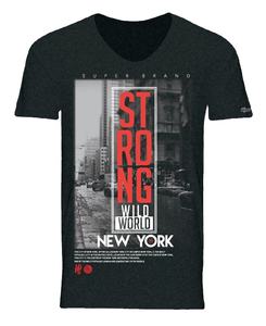 T-shirt décontracté pour homme en jersey simple 100 % coton, multicolore, col rond, coupe classique, manches courtes, sérigraphie, écologique - Product Image 2