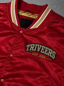 Trending Custom Red Satin Varsity <b>Jacket</b> <b>Men</b> Embroidered Bomber <b>Jacket</b> Premium Baseball <b>Jacket</b> OEM ODM Manufacturer 2026 - Product Image 6