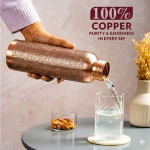 luxury <b>copper</b> <b>bottle</b> for hotel hospitality use <b>copper</b> <b>bottle</b> for restaurant table serving <b>copper</b> <b>bottle</b> for spa wellness centers - Product Image 4