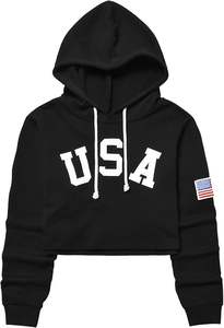 Sudadera con Capucha para Mujer, Invierno, Corta, Manga Larga, Logotipo Frontal ODM - Product Image 5