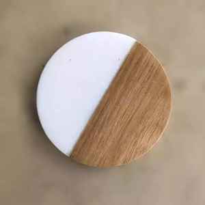 Creative Simple Epoxy Resin Coasters Popular Square Insulation Splicing with Acacia Wood <b>Heat</b> Insulation Mats & <b>Pads</b> - Product Image 2