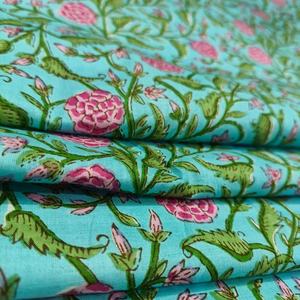 Tela de Algodón Orgánico Ligera Estampada a Mano, Suave, Transpirable y Ecológica para Confección, Decoración del Hogar y Cortinas para Niños - Product Image 6