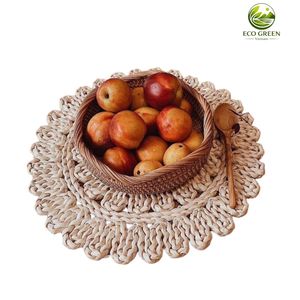 Premium Water Hyacinth Placemat Handmade Woven Natural Dining <b>Table</b> Mat Eco Friendly Rustic Home Decoration - Product Image 3