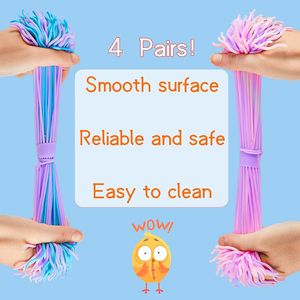 Set di 8 Giocattoli Sensoriali Elastici a Forma di Spaghetti, Fidget Spinner per Educazione Precoce e Attività in Classe - Product Image 3