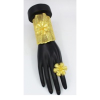 Fournitures de bijouterie Bijoux de luxe pour femme Parure de bijoux plaqué or pour mariée et mariage Bracelets de bijouterie Dubai
