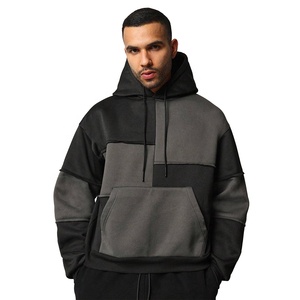 Style personnalisé Sweat à capuche épais en coton polaire avec écusson Sweat-shirt Boxy Oversize Baggy Design Col à capuche solide tricoté de grande taille - Product Image 1