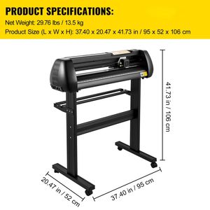 Plotter da Taglio da 28 Pollici con Forza e Velocità Regolabili per Taglio Potente di Vinile - Product Image 4