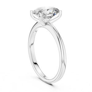 Solitaire Oval Cut Moissanite Diamond Wedding <b>Ring</b> Engagement Proposal <b>Ring</b> Women's <b>Dainty</b> <b>Ring</b> Birthday Gift For Girlfriend - Product Image 3