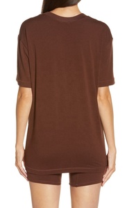 Ventes chaudes - T-shirts pour femmes, vêtements d'été, t-shirts de couleur unie, style décontracté, t-shirts de sport pour la salle de sport - Product Image 2
