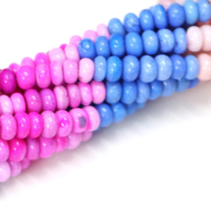 Hermosas cuentas de ópalo multicolor en forma de rondel, lisas, de 15 pulgadas, 7-10 mm, de colores mixtos, cuentas de ópalo liso de calidad AAA. - Product Image 6