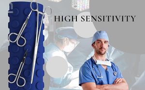 Tapis magnétique de stérilisation en silicone bleu, flexible, antidérapant, autoclavable, réutilisable pour instruments chirurgicaux - Product Image 4