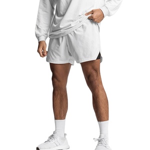 Men's 2025 Cotton Gym Fitness Shorts Quick Dry Waterproof <b>Elastic</b> Waist Double-Layer Lined Pocket Casual Style Nylon Washed - Product Image 3