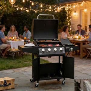 Griglia a Gas per Barbecue all'Aperto, Pratico Bruciatore per Cucinare all'Aperto - Product Image 1