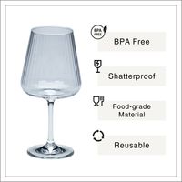 [Holar] Verres à vin en plastique incassables réutilisables de 16 oz de haute qualité, fabriqués à Taïwan, pour la restauration et l'hôtellerie