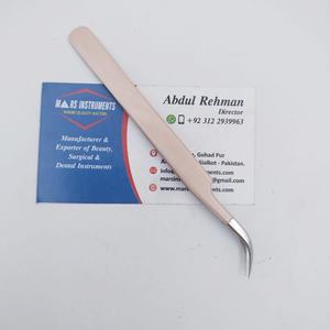 Pinzas para extensión de pestañas Acero inoxidable Recubierto de color Agarre de diamante de Punta múltiple Logotipo personalizado Acepta pinzas para pestañas Sostenibles - Product Image 2