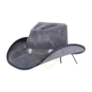 Chapeau de cowboy en cuir personnalisé OEM, fait main, à large bord, pour hommes - Product Image 1