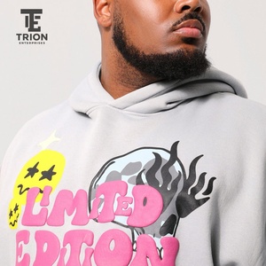 Sweat-shirts à capuche pour hommes, style streetwear, impression 3D, coupe ample, fabrication industrielle, impression en relief, style hip hop. - Product Image 5