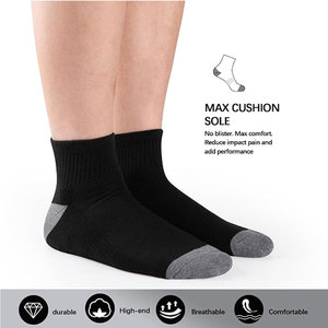 12 paires de chaussettes à cheville rembourrées pour hommes, lot de 12 chaussettes basses confortables, respirantes, décontractées et athlétiques pour un usage quotidien, noires - Product Image 5