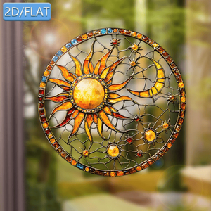CIFbuy Decorazioni Acriliche per Finestre Sole e Luna, Catturaluci Colorati, Ornamenti da Appendere per Casa e Giardino, TikTok per Temu Pick Serv - Product Image 5