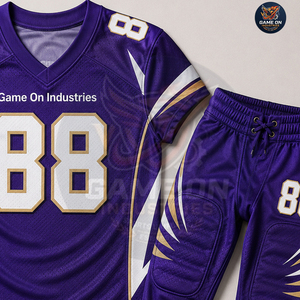 Name Number Purple Color Team Wear Personalized Sports Apparel Athletic Game Training Custom American Football Uniform Sets - Product Image 4