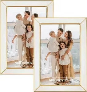 Minimal Decor Metal Glass Photo <b>Frame</b> Stylish <b>Picture</b> Display Modern Home Interior - Product Image 3