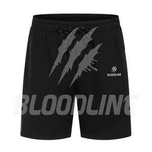 Pantalones Cortos Deportivos Blancos para Hombre Bloodline, Cintura Media, Cordón Ajustable, Secado Rápido, Estampado Informal, Logotipo Frontal - Product Image 2