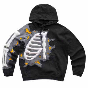 New Arrival Men's 100% Cotton Blended Winter Pullover Hoodie Custom Puff Printing Wholesale <b>for</b> <b>Sale</b> - Product Image 1