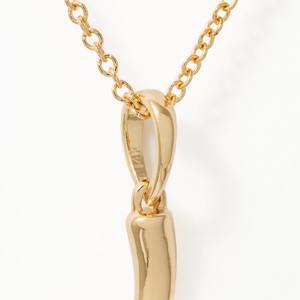 Collier Pendentif Corne en Or Jaune 14K de Qualité Supérieure avec Diamant Certifié IGI Cultivé en Laboratoire, Idéal pour Mariage et Cérémonies, Prix de Gros Disponible Immédiatement - Product Image 5