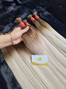 Minh Khang Premium Hair propose des cheveux vietnamiens de haute qualité, en vrac, lisses, Remy, doux, soyeux, vierges, non traités, de luxe, 100g de poids. - Product Image 2