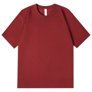 BD China Factory OEM Customized Logo Embroidery Drop-Shoulder Short-Sleeve Crew Neck Mature Summer Casual Cotton T Shirt - Product Image 5