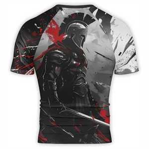 Rashguard MMA respirant personnalisé de qualité supérieure pour hommes, Spandex/Polyester, BJJ, Surf, Plongée, Rashguard Fortleo - Product Image 5