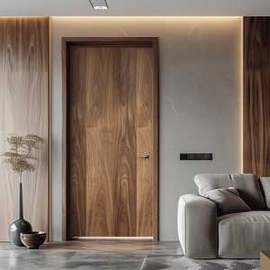 Marco de Puerta Precolado de WPC (Madera y Plástico) de Diseño Simple, Accesorios Impermeables y Resistentes al Moho, Puertas Modernas para Entrada, Apartamento y Dormitorio - Product Image 1