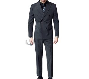 Costumes d'affaires pour hommes de haute qualité, double 3 pièces, costume de bureau formel (veste + gilet + pantalon), vêtements pour hommes - Product Image 5