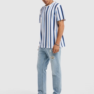 T-shirts vierges unis pour hommes, style col rond, fitness, mode, imprimés, manches courtes, en coton, OEM, décontractés, pour garçons, vente en gros - Product Image 3