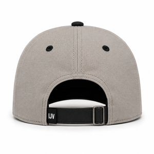 Wholesale Custom 3D Embroidery <b>Baseball</b> <b>Cap</b> Trendy Vintage <b>Grey</b> Black Two Tone 6 Panel Mid Profile Structured - Product Image 4