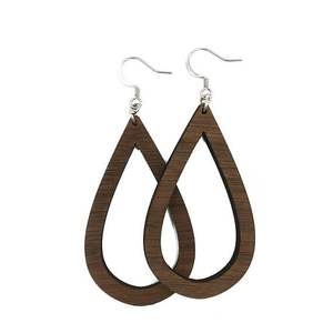 Pendientes de Madera Geométricos Hechos a Mano en India, Tamaño y Forma Personalizados, Joyería de Moda para Mujer, Diseño de Alta Calidad - Product Image 3