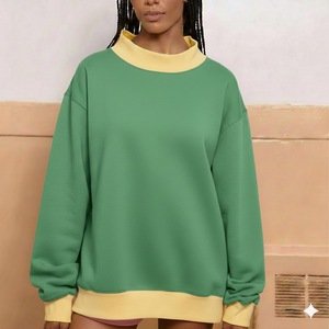 <b>Women</b> Pullover Mockneck <b>Women</b> Sweatshirts Crew Neck Customizable Designs Breathable 100% Cotton Streetwear Sweatshirt - Product Image 1