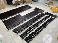 Extensions de cheveux vierges Remy du Vietnam, grade 12A, lisses, super double drawn, trames en lots, longueur aux épaules 6'', 8'', 10'', toutes couleurs