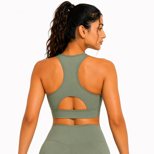 Custom Women Backless Sports Bra Seamless Yoga Fitness Crop Top Workout Gym Wear Private Label OEM ODM Manufacturer - Product Image 2